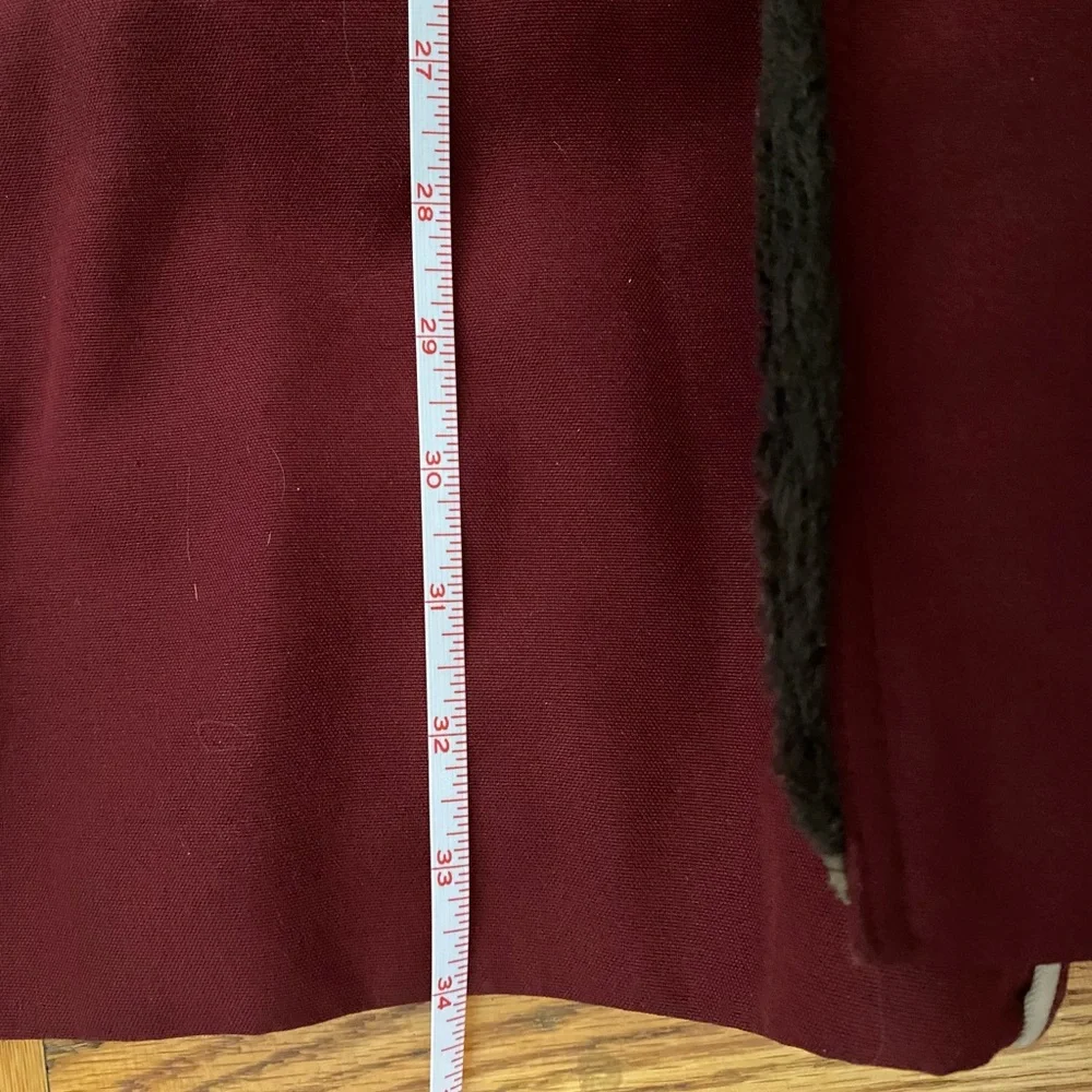 Women's ILGWU Vintage Burgundy Hooded Faux Fur Coat - Picture 8 of 16